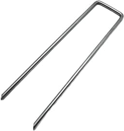 U-vormige metalen tuinpalen - Robuuste verankeringspalen - Gegalvaniseerde, roestvrije palen - Scherpe afgeschuinde uiteinden voor eenvoudige plaatsing in de grond - Stabiliseren tuinelementen-3.0mm*4cm*15cm — thumbnail 1