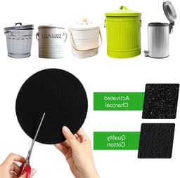 Ronde Actieve Koolstoffilters voor Compostbakken - Geurfilter voor Keukenafval en Etenresten - Set van 4 Stuks — thumbnail 2
