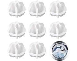 Set van 8 herbruikbare wasdrogerballen voor de wasmachine voor het opvangen van haar en het reinigen van huisdieren, kleding en wasgoed, drogerballen