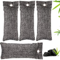 Dailygoods- Actieve Koolzakken 4 Stuks - Geurabsorbeerder - Herbruikbaar - Bamboehoutskool - Ademend - Duurzaam Materiaal - Geurabsorber — thumbnail 1