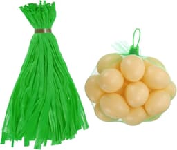 Herbruikbare Netzakken - Opbergzakken - Boodschappen Opbergen - Met Gespsluiting - 100 Stuks - Groen — thumbnail 1