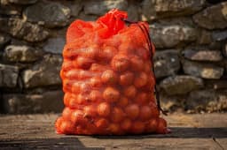Mesh Opbergzakken - Groente Netten - Oogst Bewaren - Luchtdoorlatend Ontwerp - Tot 25 kg - Oranje — thumbnail 2