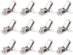Dailygoods - Gewatteerde Troosterclips - Dekbedclips voor Dekenbevestiging - Witte Clips - Voorkomt Verschuiven - Ideaal voor Beddengoed - 12 Stuks — thumbnail 1