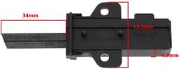 Dailygoods - Koolborstels - 2x Wasmachineonderdeel - Zwart - Hoogwaardige vervanging - Geschikt voor Electrolux, Indesit — thumbnail 2