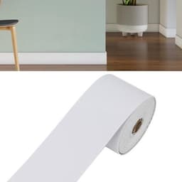 Witte, 5 meter lange, zelfklevende, flexibele zoom, comfortniveau: 10 meter, flexibele decoratiestrip, hoofdborddoorvoerstrip, opgestapelde pootdraad, vouwoppervlak, Japanse bloemendecoratiestrip, houtnerf — thumbnail 1