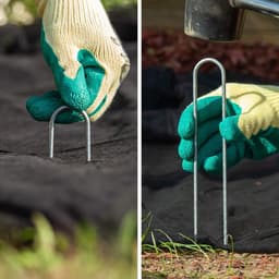 SnelShoppen - 100 Ground Anchors van Gecoat Staal - Robuuste Grondpinnen voor het Bevestigen van Onkruiddoek en Folies - Tuin en Camping - Rond 200x25 — thumbnail 3