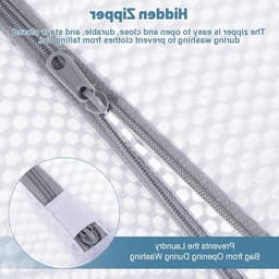3 Stuks Duurzame Honingraat Grote Mesh Waszakken voor Delicates met Rits, Herbruikbare Waszakken voor Kleding, Sokken, Ondergoed en Reisorganizer (60x81cm) — thumbnail 5