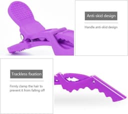 SnelShoppen - 10Pcs Haar Klemmen Crocodile Clips - Professionele Styling Clips met Antislip Grip en Brede Tanden - Duurzaam en Lichtgewicht Voor Haar — thumbnail 2