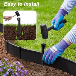 SnelShoppen - Pack van 20 Plastic Grondankers - 25 cm Zwarte Grondsteken voor Tuin, Tentconstructie, Onkruiddoek en Tuinranden — thumbnail 3