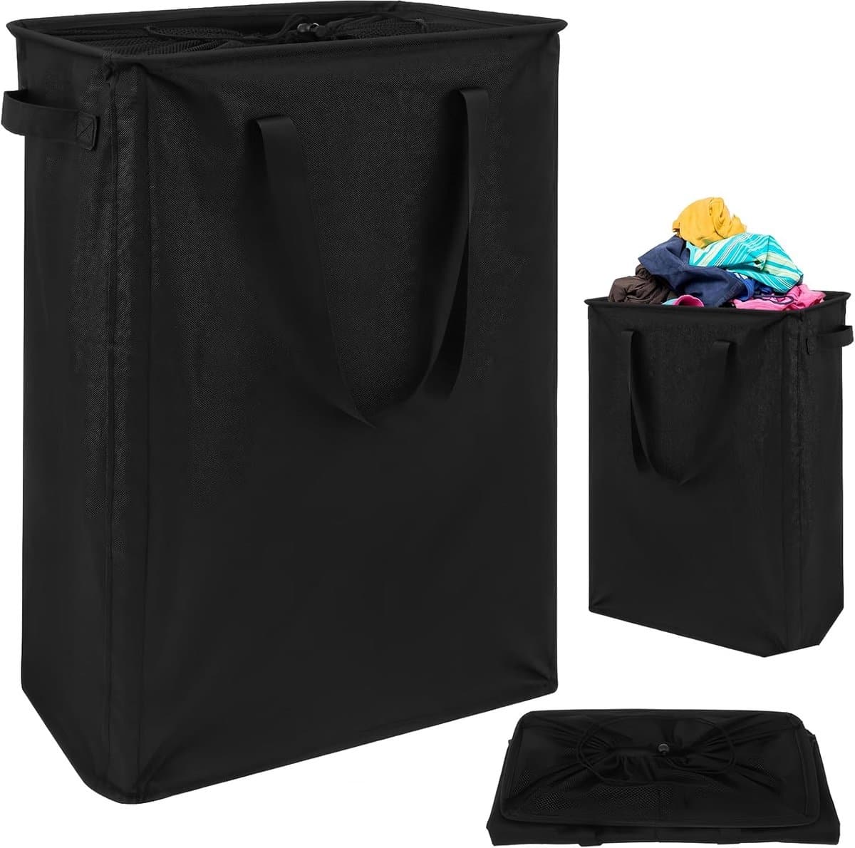 SnelShoppen - Slimme Wasmand met Handvatten, Vouwbare Laundry Collector, Smalle Opbergmand voor Kleding, Speelgoed, 20x40x60 cm, Waterproof Oxford Sto — afbeelding 1