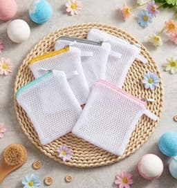 Kleine wasnetjes met ritssluiting voor fijne was, ondergoed en sokken - 5 stuks voor veilig wassen en reisopslag (14 x 12 cm) — thumbnail 3