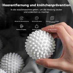 SnelShoppen - Droogballen 6 Stuks Tumble Dryer Balls voor Wasdroger, Wasballen voor Wasmachine, Duurzaam PVC, Blauw-Wit, Herbruikbaar, Voor Schone Kle — thumbnail 2
