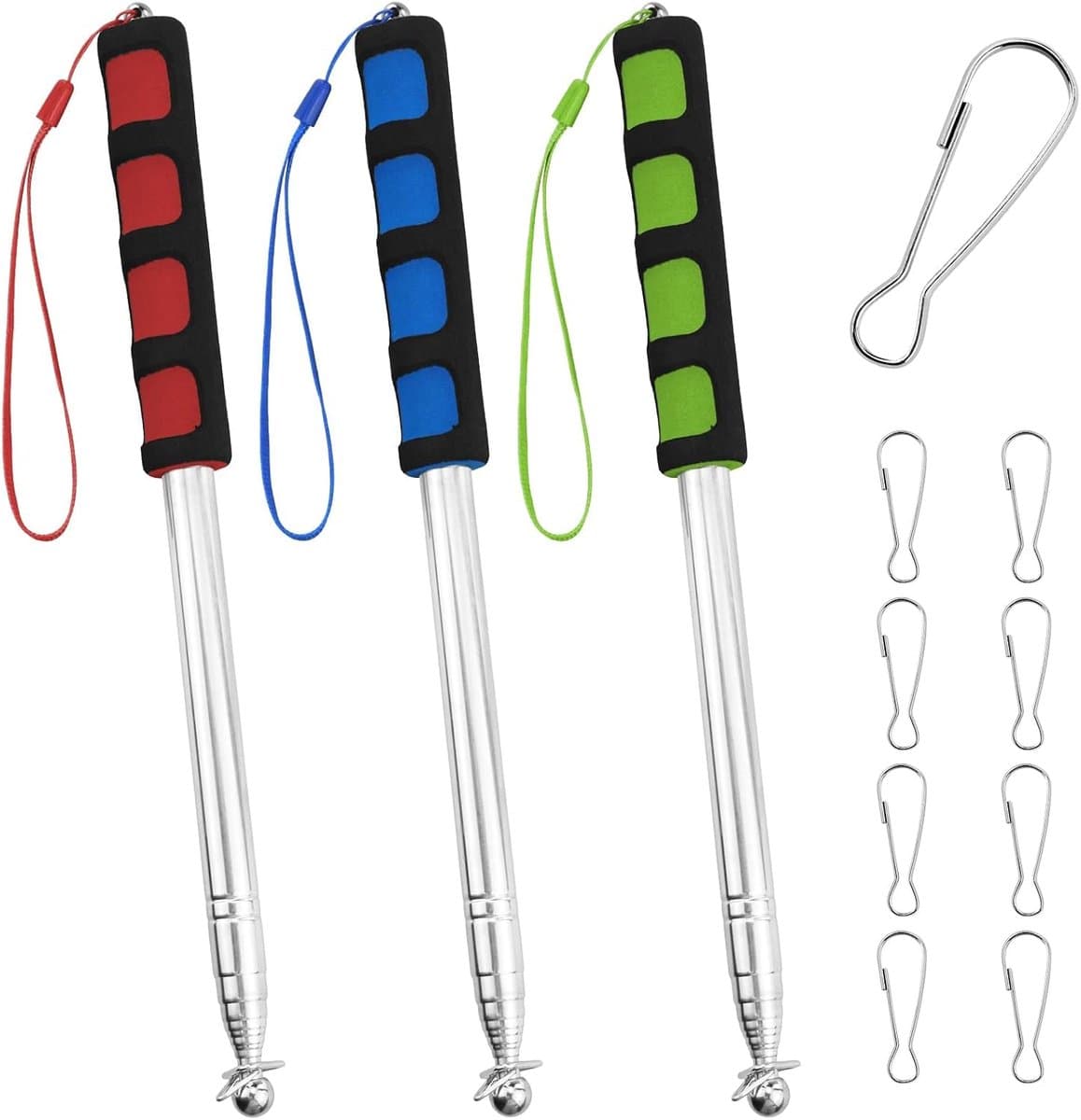 Telescopische vlaggenmasten 2 meter - RVS met 9 clips - Uitbreidbaar voor reizen - Ideaal voor leraren - ShopVlot — afbeelding 1