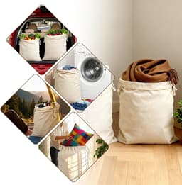 Solidchoice - Katoenen Waszak met Trekkoord, 90x70 cm — thumbnail 2