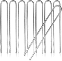 SnelShoppen - 8 x XL Grondankers U-vorm 40 cm - Stalen Grondankers voor Tent, Gazebo, Trampoline - Galvaniseerd, Sterk en Duurzaam, Ideaal voor Campin — thumbnail 1