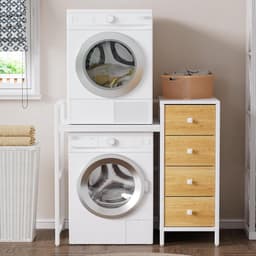 Wasmachine Ombouw - Opbouwmeubel - Kast Wasdroger - Meubel - slimme opberg — thumbnail 5