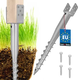 Stalen U-vormige Postvoet - Verzinkt - 70x700 mm - Zilver — thumbnail 1