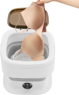 Quvo® Camping Wasmachine - Mini Wasmachine - Wasmachines - 10L - met Centrifuge - Wit - 30cm x 30cm x 28cm — thumbnail 4