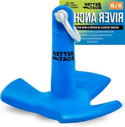 Rivieranker Boot - Paddenstoelanker Kajak - Voorkomt Afdrijven - Vinylgecoat Gietijzer - 36 kg Kleine Boten - Blauw — thumbnail 1