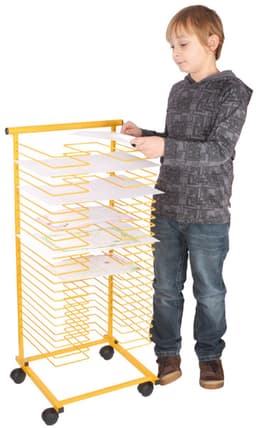 Eduplay droogrek papier geel - stevig metalen kunstwerk droogrek. — thumbnail 3