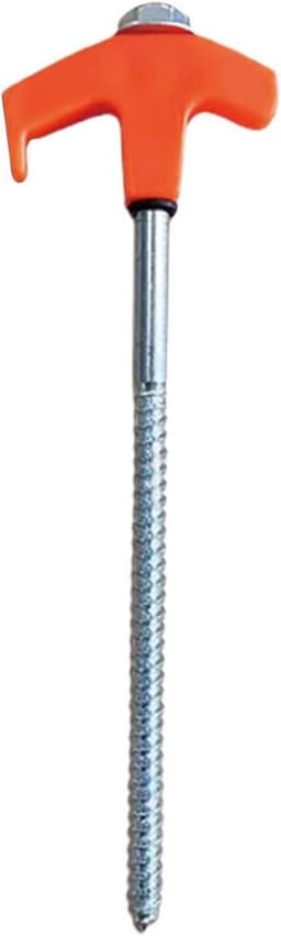 Grondanker Schroef - Tentharingen Stevig - Veilige Tentopbouw - In Donker Oplichtend - 20 cm Lengte - Oranje — thumbnail 1
