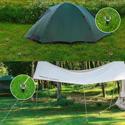 Grondankers 47 cm, stevige metalen grondpennen voor trampoline, schommel en honden, 2 stuks met opbergtas, ideaal voor camping en tuinhuis — thumbnail 4