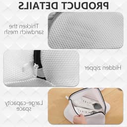 Wasnet Set van 9 Stuks - Herbruikbare Waszakken voor Kleding, Schoenen en Sneakers, Mesh en Drievoudige Dikte — thumbnail 3