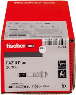 Boutenanker Plus - Keilbouten M20 - Zware Lasten Bevestigen - ETA-Goedgekeurd - M20 x 160mm - Zilver — thumbnail 5
