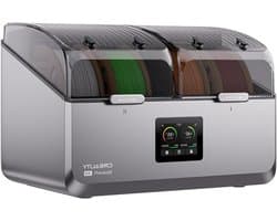 Filament Droger - Spoel Droger Opbergdoos - 3D Printen Verbeteren - Twee Onafhankelijke Kamers - 4 Spoelen - Wit