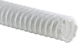Afvoerslang PVC - Flexibele slang Uitlaatslang - Ventilatie Aansluiten - Geïntegreerde staalspiraal - 1 meter - Wit — thumbnail 5