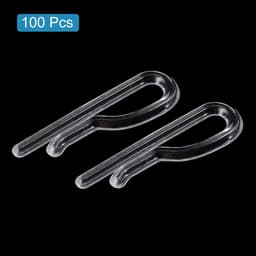 Krokodillenklemmen Plastic - Wasknijpers U-vorm - Kleding Ophangen - Duurzaam Materiaal - 100 Stuks - Helder — thumbnail 2