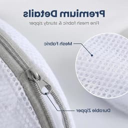 Wasnetten voor beha en ondergoed - 4 halfronde zakken 19 x 17 cm, beschermt delicate kleding in de wasmachine, ideaal voor lingerie en fijne stoffen — thumbnail 5