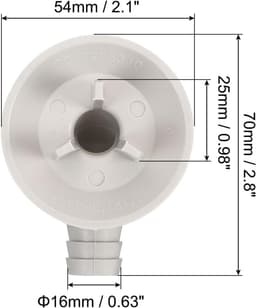Afvoerslang Connector - Slangaansluiting Condens - Airco Onderhoud - Universele Pasvorm - 25 Mm Diameter - Wit — thumbnail 5