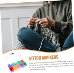 Haaknaalden Clips - Steekmarkeringen Breinaalden - Hobby Handwerken - Niet-Glijdend Ontwerp - 150 Stuks - Diverse Kleuren — thumbnail 4