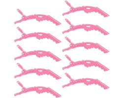 Krokodil Clips - Haar Styling Klem - Haar Verdelen - Antislip Grip - 10 Stuks - Zwart