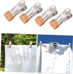 Wasknijpers set - Kledingklemmen - Kleding drogen - Antislip roestvrij staal - 20 stuks - Goud — thumbnail 5