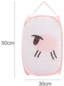 Tweedelige opvouwbare wasmandenset, bestaande uit een multifunctionele grote wasmand van nylon gaas, een waszak met handvat en een klein opbergzakje. — thumbnail 2