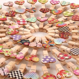 100 Mini Kledingknijpers voor Creatieve Klussen met Hartjes - Perfect voor Hobby, Decoratie en DIY Projecten — thumbnail 3
