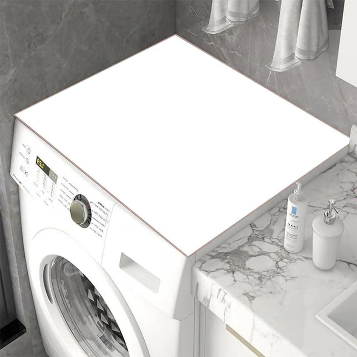 Wasmachine Droger Mat - Apparaat Beschermer - Apparaten Beschermen - Absorberend Sneldrogend - 50 x 50 cm - Wit — afbeelding 1