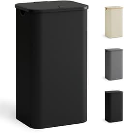 Dailygoods- Wasmand met Deksel 100 Liter - Wasmand 3 Vakken - Wassorteerder - Opvouwbaar - Lichtgewicht - Hoogwaardige Materialen - Wascontainer — thumbnail 1
