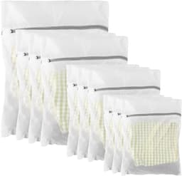 Waszak set 10 stuks Waszakjes met Rits - slijtvaste waszakken voor de wasmachine - zelfvergrendelende rits – geschikt voor ondergoed, overhemden, jassen, bh's, sokken, knuffels, enz. — thumbnail 1