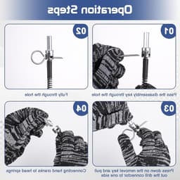 Drain Snake Ontstopper voor Elektrische Afvoerreinigingsmachine, 5.5m Veer met Boorconnector, Handmatige Ontstopper met Handschoenen voor Efficiënte Afvoerreiniging en Verstopte Leidingen — thumbnail 4