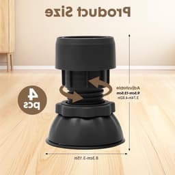 Trillingsdempers voor wasmachines en drogers, 4 antislipmatten, verstelbare hoogte, universele anti-vibratiedempers voor optimale stabiliteit en geluidsreductie — thumbnail 1