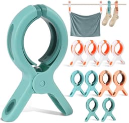 Solidchoice - Dailygoody - Strandhanddoekclips - Winddichte handdoekknijpers - Grote grip - Wit, Roze, Groen - Antislip clips - Voor strand en zwembad - 10 stu — thumbnail 1