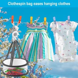 Dailygoods- Kledingklemmen 60 Stuks - Kledingklemmen met Mand - Antislip Klemmen - Waterdichte Klemmen - Roestvrij Staal - Ideaal voor Organiseren - Wasklemmen — thumbnail 2