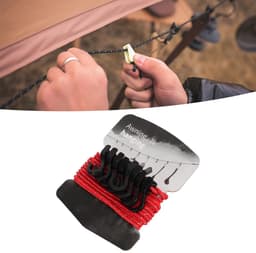 Dailygoods- Waslijn Draagbaar - Verstelbare Lengte - Camping Waslijn - Balkon Kleding Drooglijn - Reflecterende Staaldraad - Driehoekige Instelknop — thumbnail 2