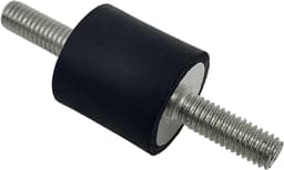 Trillingsdemper Rubber - Silentblock Buffer - Airco Demping - Verzinkt Stalen Schroef - M4 15x15 - Zwart — thumbnail 1