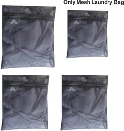 Dailygoods- Wasnet - 4 Stuks - Waszak met Ritssluiting - Waszakken voor Wasgoed - Mesh-Waszak - Polyester - Draagbaar voor Reis — thumbnail 3