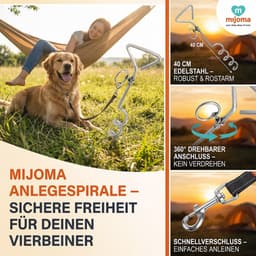Dailygoods- Grondanker Spiraalvormig - Verankeringsspiraal voor Honden - Ideaal voor Buiten - Camping/Tuin - Veilig en Stevig - Hondenspiraal — thumbnail 2