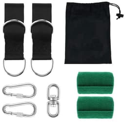 Dailygoods- Hangriemen Ultrasterk 300 kg - Schommelriemen - Karabijnhaken - Boombeschermingsmatten - Buitenactiviteiten - 1,5 m/5 ft - Schommelhangers — thumbnail 4